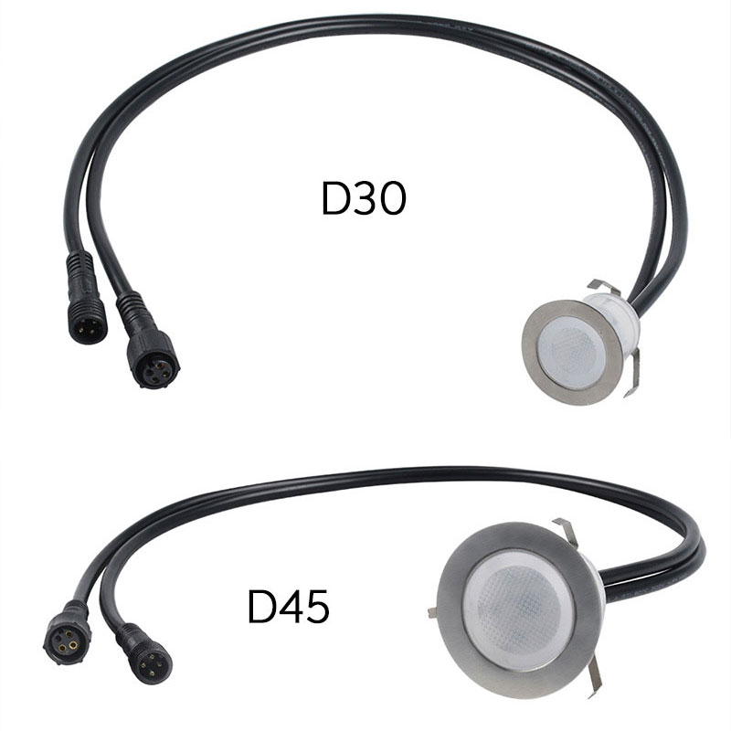 DC24V Low Voltage D30 D45 Recessed RGB LED Deck Satir Lighting Outdoor DC24V Low Voltage D30 D45 Recessed RGB LED Deck Satir Lighting Outdoor